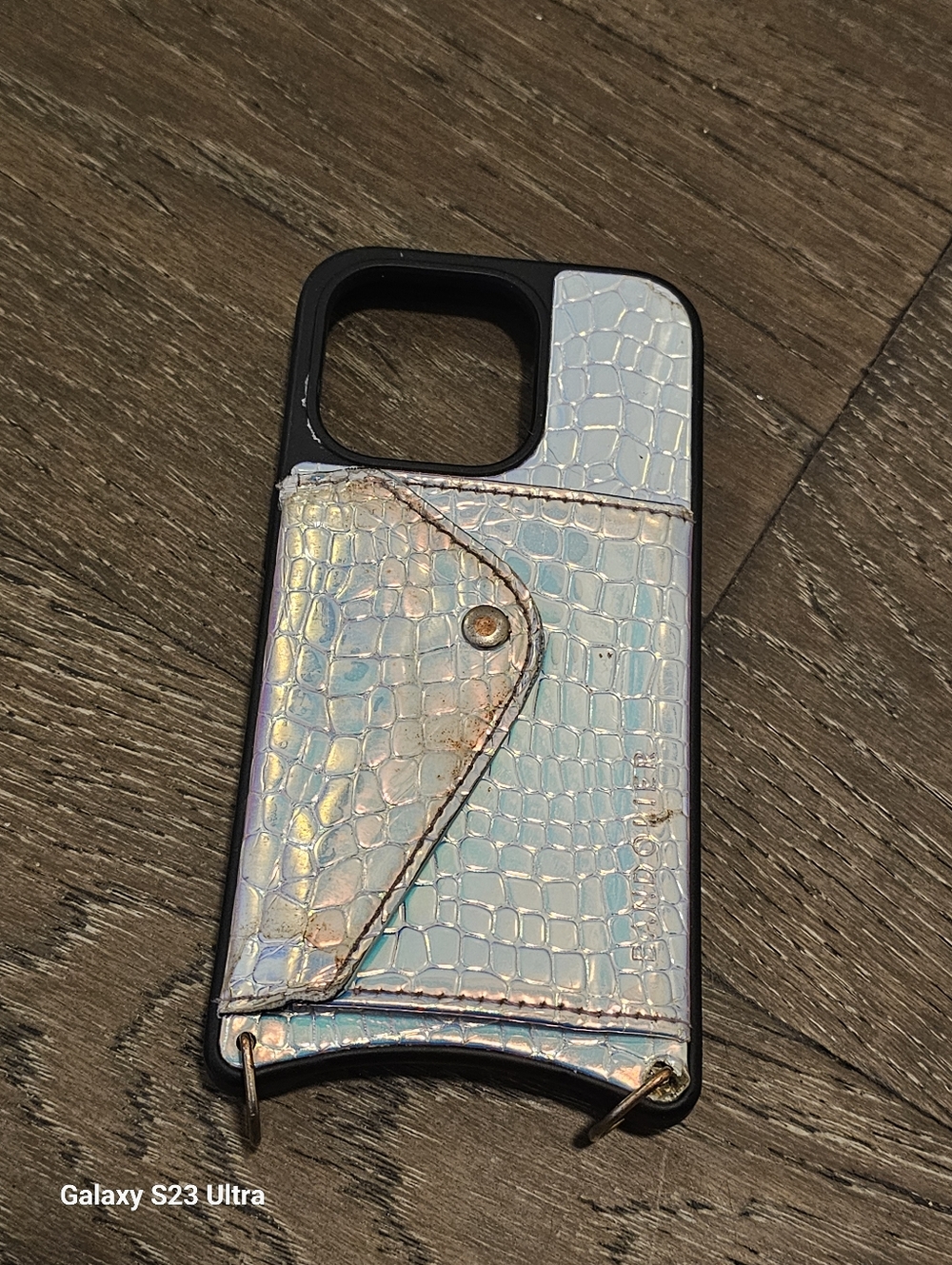 iphone 16pro Silver Metallic Bandolier Phone Case